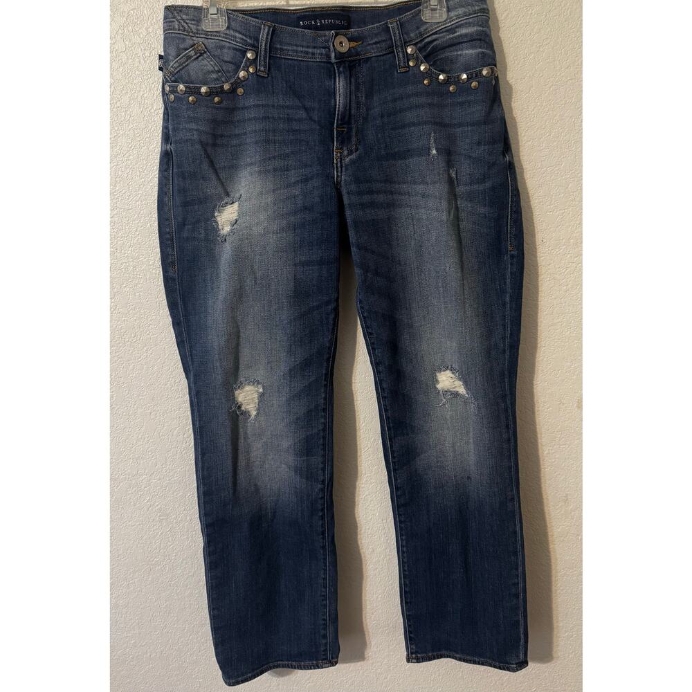 Rock &‎ Republic Women's Jeans Indee Size 10 Rhinestones